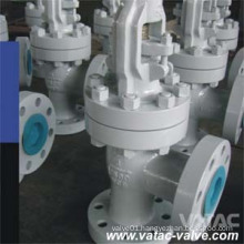 Cast Steel (Carbon or Stainless) Angle Globe Valve with RF Flange Ends